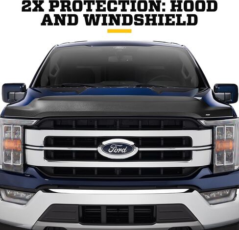 Husky Liners Aeroskin II Hood Protector | Fits 2014-2015 Chevrolet Silverado 1500 | Low Profile Deflector/Bug Shield - 1 pc., Textured Black | 2830062 in Kuwait