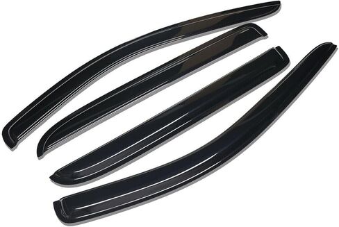 generic Smoke Window Sun Vent Visor Rain Guards Deflectors for KIA Rio Sedan 2011-2017, Black, MVRIO11 in Kuwait