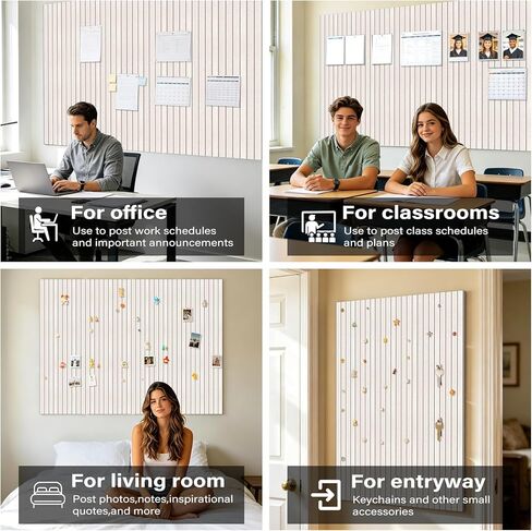 Large Felt Bulletin Board，47.2" x 35.4" 12 Pack Cork Board Alternative for Walls,Felt Wall Tiles for Office & Home Decor,Pin Board with 30 Pcs Pushpins and 72 Adhesive Tabs-Oatmeal in Saudi Arabia