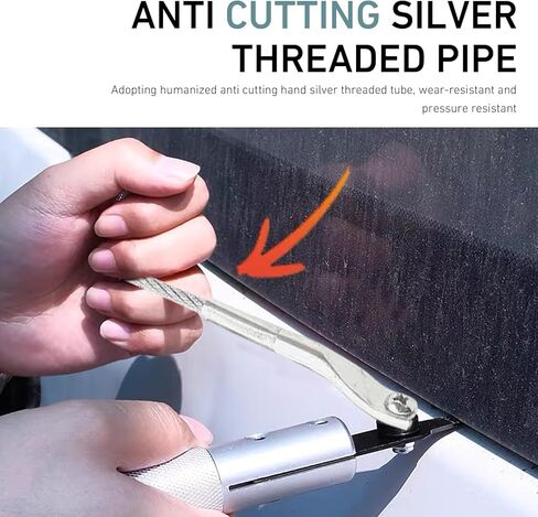 Windshield Removal Tool, Carbon Steel Rustproof Vehicle Glass Removal Tool, 1.06" Hook-head Window Replacement Implement, Universal for Most Vehicles (Silver) in Saudi Arabia