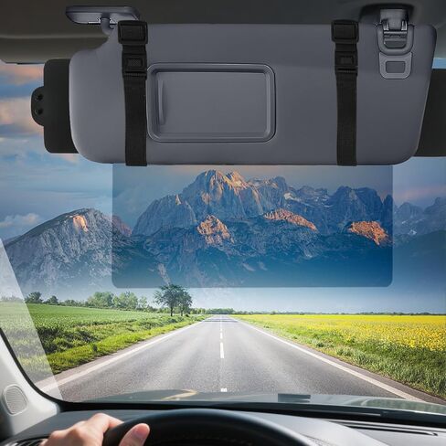 Sun Visor Extender for Car, Visor Extender Sun Blocker, Adjustable Car Sunshade Attachment with 2 Cleaning Cloths, Anti-Glare for Safe Driving in Saudi Arabia