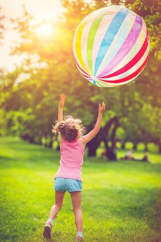 GiftExpress 40" Striped Beach Ball, Giant Transparent Inflatable Beach Ball for Swimming Pool Party, Beach, Backyard Games, Summer Outdoor Water Toy & Party Decoration for Kids, Teens & Adults in Saudi Arabia