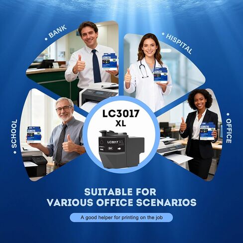 خراطيش حبر SFINK LC3017 LC3017XL عالية الإنتاجية (5 عبوات) بديلة لخراطيش حبر Brother LC3017 XL MFC-J5330DW MFC-J6530DW MFC-J6730DW MFC-J6930DW الطابعة (BK/C/M/Y) in Kuwait