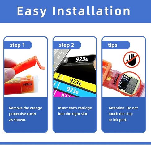 923xl Ink Cartridges Replacement for HP Ink 923e 923XL Ink Cartridge Compatible with OfficeJet Pro 8120/8122e/8125e/8130/8135e/8138e/8139e Printers. (4Pack) in Saudi Arabia