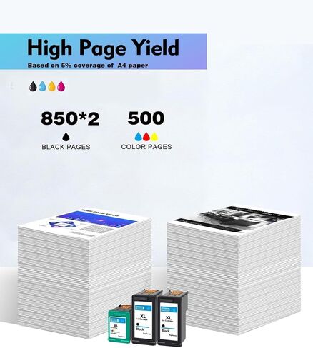 96 Black 97 Tri-Color Remanufactured for HP 96 97 Ink Cartridges Black/Color Combo Pack, 96/97 Ink Cartridges for DeskJet 6940 6840 6988 6980 OfficeJet 7310 7410 7210 Photosmart 8050 Printer(3-Pack) in Saudi Arabia