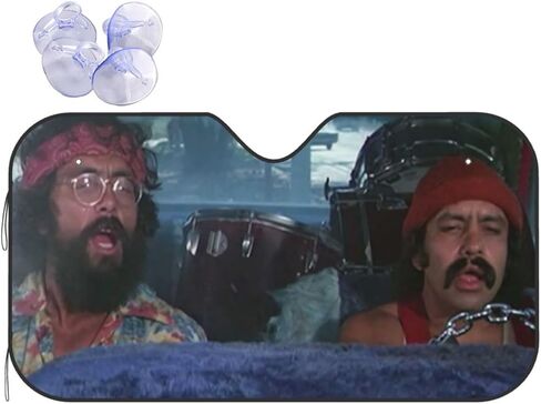 Funny Windshield Sun Shade for Car SUV Truck 27.5x51 inches, Car Windshield Sun Shade Blocks Uv Rays Sun Visor Protector Keep Your Vehicle Cool in Kuwait