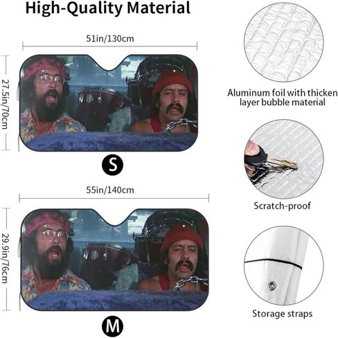 Funny Windshield Sun Shade for Car SUV Truck 27.5x51 inches, Car Windshield Sun Shade Blocks Uv Rays Sun Visor Protector Keep Your Vehicle Cool in Kuwait
