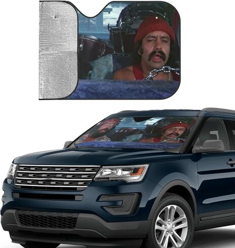 Funny Windshield Sun Shade for Car SUV Truck 27.5x51 inches, Car Windshield Sun Shade Blocks Uv Rays Sun Visor Protector Keep Your Vehicle Cool in Kuwait