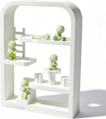 Display Shelf Compatible with Smiski Living Series, Bed Series,Bath Series、Toilet Series,Sunday Series - Collectible Dollhouse & Storage Rack, Perfect for Figures Display & Organization (White) in Saudi Arabia
