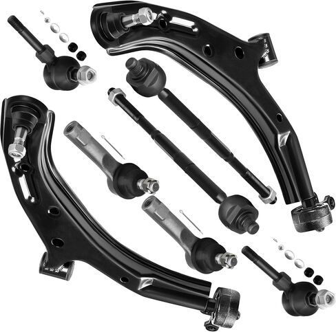 8pc Set Front Suspension Kit Lower Control Arm w/Ball Joint Inner Tie Rod Ends Outer Tie Rod Ends Sway Bar Links Replacement for 2001-2006 for Nissan for Sentra in Kuwait