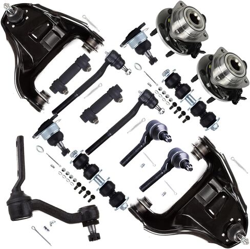 مجموعة تعليق SCITOO مكونة من 15 قطعة لسيارة Chevy Blazer S10 وGMC Jimmy Sonoma وOldsmobile Bravada وIsuzu Hombre وذراع التحكم العلوي الأمامي وذراع المهمل وقضيب ربط خارجي داخلي وقضيب ربط ومحور عجلة in Kuwait