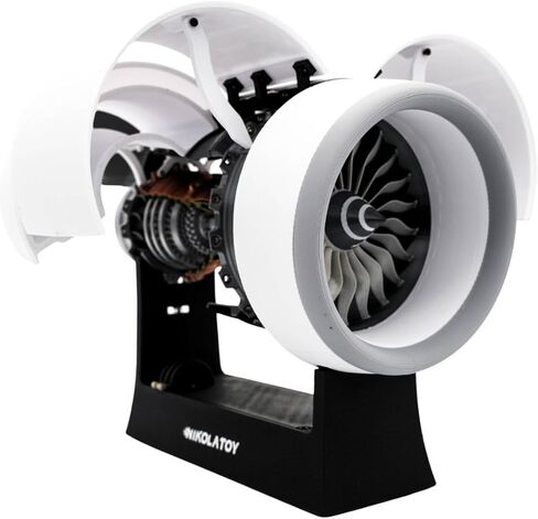 Small Size RR Trent 900 Turbofan Engine Model, High-Detail Model for Enthusiasts, Multifunctional STEM Kit for Creative Projects and Exploration (T900 Small Size) (Small Size) in Kuwait