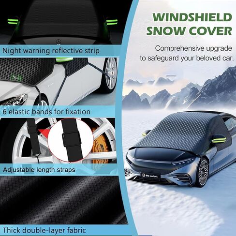 Car Windshield Cover for Ice and Snow for GMC Canyon Crew Cab 2023-2026, Car Windshield Cover Heavy-Duty Snow-Proof, Frost and Hail Protection Sunshade in Saudi Arabia