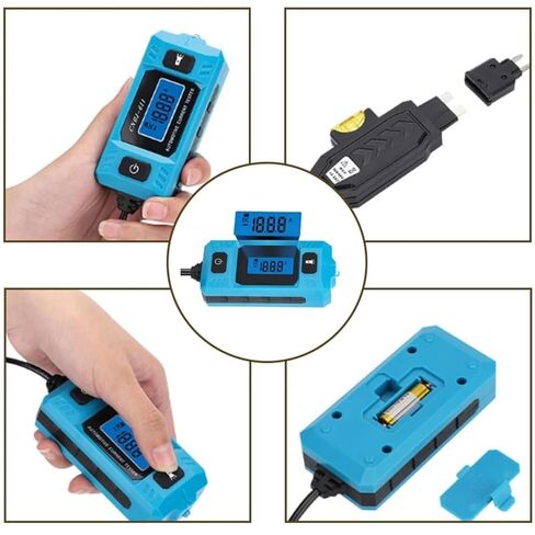 Automotive Circuit Fault Probe Tester Kit, High-Precision Current Tester 20A 48v Electric Car Fuse Tester Automotive for Road Test Tools Built-in Front Light with Blue Backlit LCD Screen (KIT A) in Saudi Arabia