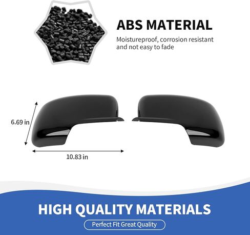 RAZPOY Rearview Mirror Cover Side Mirror Shell Trim Compatible with Dodge Journey 2009-2020, Black in Saudi Arabia