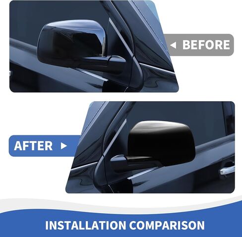 RAZPOY Rearview Mirror Cover Side Mirror Shell Trim Compatible with Dodge Journey 2009-2020, Black in Saudi Arabia