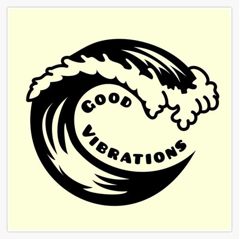 The Beach Boys Good Vibrations Window Water Bottle Bumper Sticker Decal 5" in Kuwait