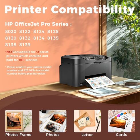 Miss Deer 923 Ink Cartridges for HP Printers, Compatible Replacement for HP 923XL 923e HP923 XL for OfficeJet Pro 8120e 8125e 8130e 8135e 8138e 8139e High Yield 4-Pack (Black/Cyan/Magenta/Yellow) in Saudi Arabia