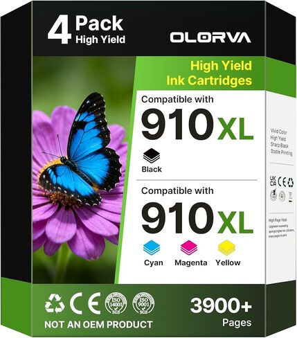 910XL Ink Cartridges Compatible Replacement for HP 910XL Ink cartridges Combo Pack to use with fficeJet 8020 8025 8035 Printer( 4 Pack) in Saudi Arabia