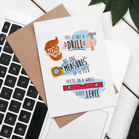 Funny Father's Day Card, Dad Joke Birthday Card for Him from Wife, Daughter, Son, Brother, Uncle, Great for any Father or Daddy in Saudi Arabia