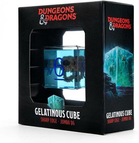 Fanroll Gelatinous Cube Sharp-Edged Mega D6 - D&D Dungeons & Dragons with Inclusions! Jumbo 40mm Sized die for Your Tabletop Games in Saudi Arabia
