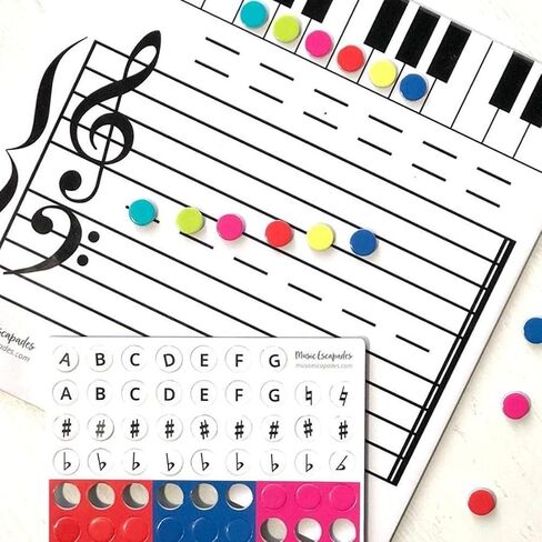Magnetic Dry-Erase Board Note Reading Board for Piano Teacher & Music Classroom Gift in Saudi Arabia
