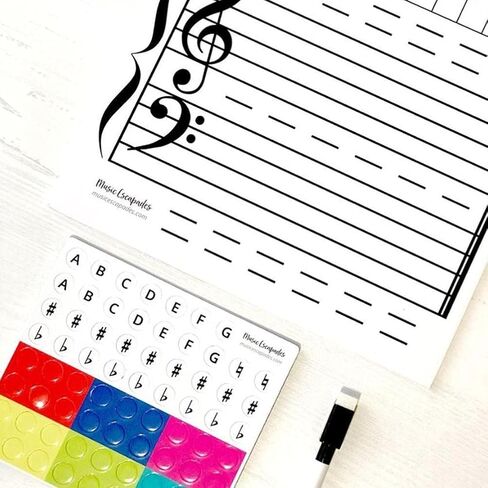 Magnetic Dry-Erase Board Note Reading Board for Piano Teacher & Music Classroom Gift in Saudi Arabia