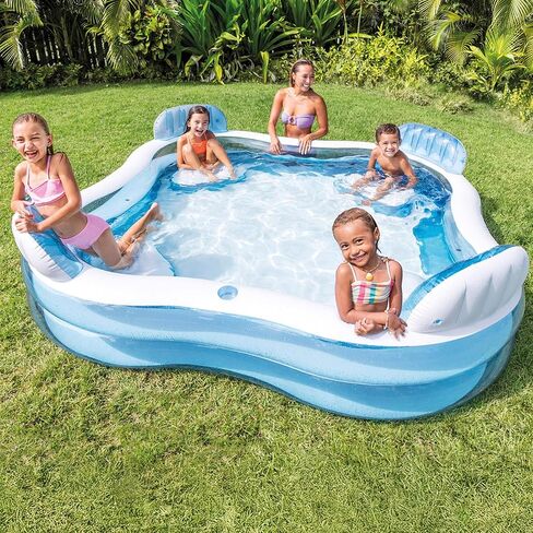 Intex 56475EP Swim Center Family Lounge Inflatable Pool, 90" X 90" X 26", for Ages 3+ in Kuwait