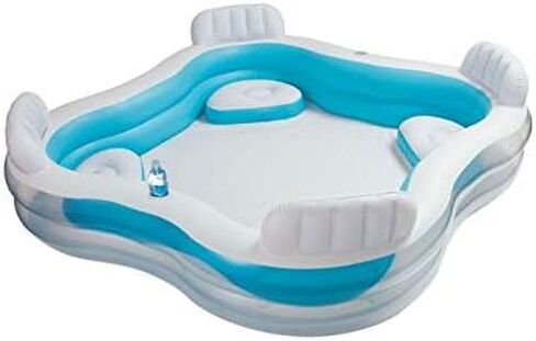 Intex 56475EP Swim Center Family Lounge Inflatable Pool, 90" X 90" X 26", for Ages 3+ in Kuwait
