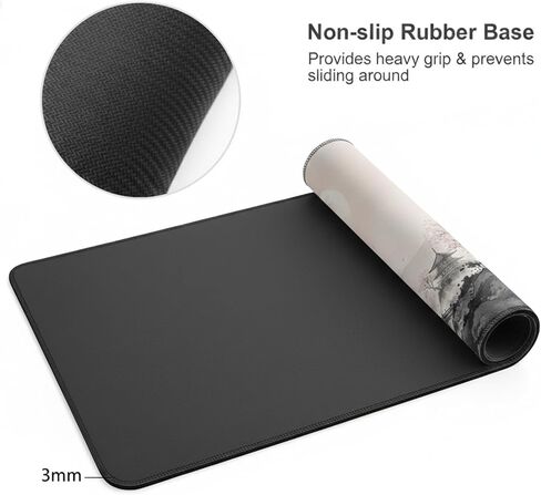 Japanese Desk Mat Mouse Pad, XL Extended Pink Cherry Blossom Large Mouse Pad, 31.5x15.7 Inch Desk Protector for Keyboard and Mouse, Waterproof Gaming Desk Pad with Non-Slip Rubber Base for Home Office in Saudi Arabia