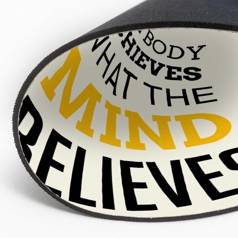 Designs ByLITA The Body Achieves What The Mind Believes Circle Mouse Pad (8 x 8) in Saudi Arabia