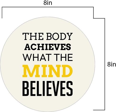 Designs ByLITA The Body Achieves What The Mind Believes Circle Mouse Pad (8 x 8) in Saudi Arabia