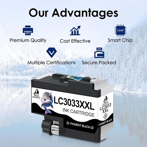خراطيش حبر مزدوجة D LC3033 بديلة متوافقة لأخيه LC3033 LC3033XXL 3033 LC3035 3035 للأخ MFC-J995DW MFC-J805DW MFC-J815DW MFC-J995DWXL MFC-J805DWX (2BK/C/M/Y، 5 عبوات) in Kuwait