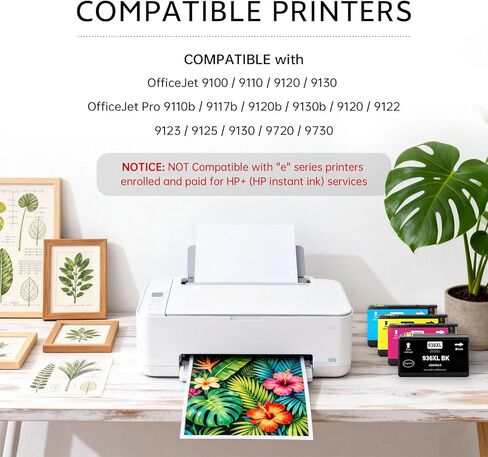 936XL Ink Cartridges Combo Pack with Chip Replacement for HP 936 936XL Ink Cartridges for OfficeJet Pro 9110b 9117b 9120b 9130b 9120 9122 9123 9125 9130 9720 9730 Printers, 4 Pack in Saudi Arabia