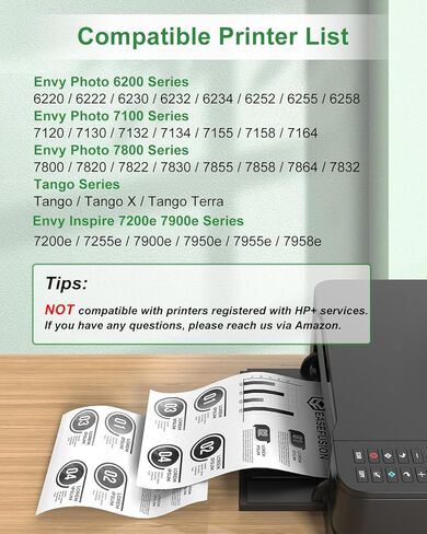 استبدال خرطوشة الحبر الأسود EaseFusion 64XL لخرطوشة الحبر الأسود HP 64XL HP64 HP64XL المتوافقة مع طابعات HP Envy Photo 7800 7855 7858 7100 7155 6200 6255 Tango X Series in Kuwait