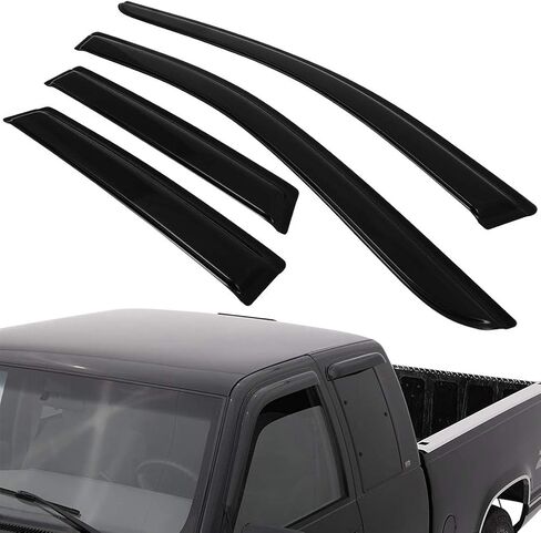 SCITOO Outside Mount Window Visor Deflector Rain Guard Dark Smoke, 4 Pcs Set Fit for 2007-2014 for Ford Edge in Kuwait