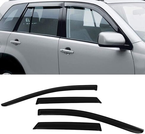 SCITOO Outside Mount Window Visor Deflector Rain Guard Dark Smoke, 4 Pcs Set Fit for 2007-2014 for Ford Edge in Kuwait