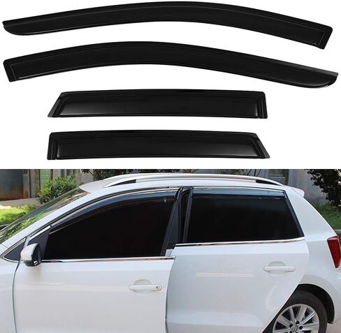 SCITOO Outside Mount Window Visor Deflector Rain Guard Dark Smoke, 4 Pcs Set Fit for 2007-2014 for Ford Edge in Kuwait