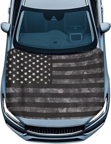 Car Hood Cover American Flag Print Car Hood Protector Waterproof Universal Automotive Exterior Accessories 4th of July Patriotic Decorations for Most Vehicles Sedans Trucks SUVs Pickup in Saudi Arabia