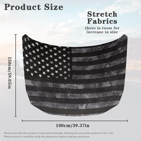 Car Hood Cover American Flag Print Car Hood Protector Waterproof Universal Automotive Exterior Accessories 4th of July Patriotic Decorations for Most Vehicles Sedans Trucks SUVs Pickup in Saudi Arabia