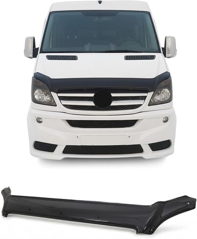 Hood Deflector Guard fits Mercedes Sprinter W906 2006-2013, Bugflector Bug & Bonnet Shields, Black ABS Hood Protector, Protects from Particles & Bug, All Weather Durable Car Exterior Accessories in Kuwait