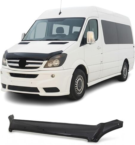 Hood Deflector Guard fits Mercedes Sprinter W906 2006-2013, Bugflector Bug & Bonnet Shields, Black ABS Hood Protector, Protects from Particles & Bug, All Weather Durable Car Exterior Accessories in Kuwait