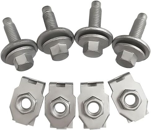 4034A Front Skid Plate Filter Nuts & Bolts Steel Fits for 2015-2024 Ford F-150 Expedition Lincoln Navigator (4-Pack) in Saudi Arabia