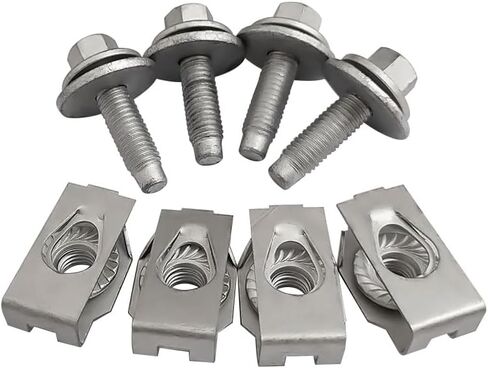4034A Front Skid Plate Filter Nuts & Bolts Steel Fits for 2015-2024 Ford F-150 Expedition Lincoln Navigator (4-Pack) in Saudi Arabia