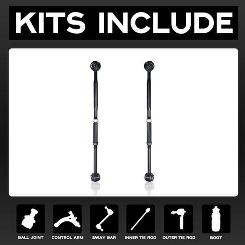 POWERGEAR 2Pcs Suspension Kit Rear Lower Rearward Control Arm Track Bar Lateral Link LH & RH Fit For 1997-2001 Toyota Camry 1997-2004 Avalon 1999-2003 Solara in Kuwait