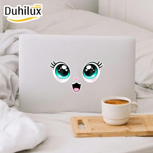 Cute Eyes Sticker 5 inch, Cool Cartoon Eyes Car Decal, Vinyl face Decals for Flower pots, Waterproof Vinyl Decal for Car, Trucks, Laptops in Saudi Arabia