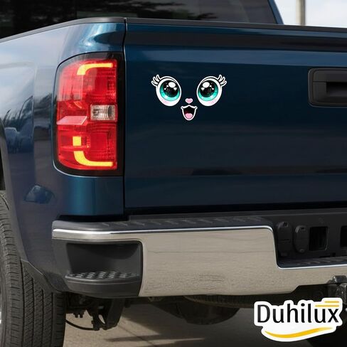 Cute Eyes Sticker 5 inch, Cool Cartoon Eyes Car Decal, Vinyl face Decals for Flower pots, Waterproof Vinyl Decal for Car, Trucks, Laptops in Saudi Arabia