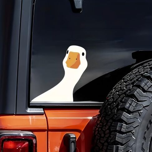 Cute 5.5-Inch Duck Car Stickers - Waterproof Vinyl car Decal, Durable Car Decals & Bumper Stickers for Vehicles, Laptops, Suitcases, Refrigerators, Wall Decoration in Saudi Arabia