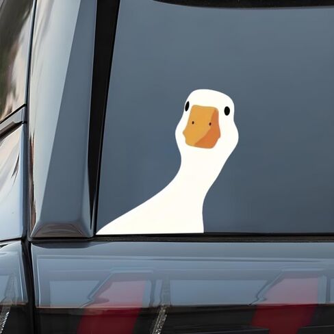 Cute 5.5-Inch Duck Car Stickers - Waterproof Vinyl car Decal, Durable Car Decals & Bumper Stickers for Vehicles, Laptops, Suitcases, Refrigerators, Wall Decoration in Saudi Arabia