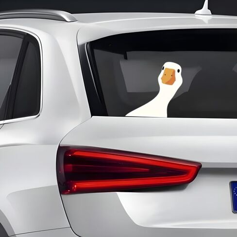 Cute 5.5-Inch Duck Car Stickers - Waterproof Vinyl car Decal, Durable Car Decals & Bumper Stickers for Vehicles, Laptops, Suitcases, Refrigerators, Wall Decoration in Saudi Arabia